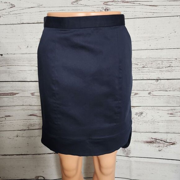 TY-LR Navy Blue High Low Cotton Skirt Small NWT - Picture 3 of 9